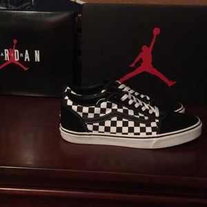 Checkered old skool vans